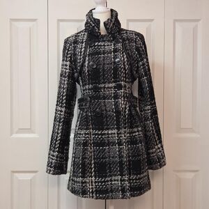 Y2K Office Black and White Tweed Coat -- BCX, Size M